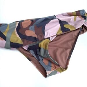 Zingara Sirocco size 12 multicolored bikini bottoms fold over style